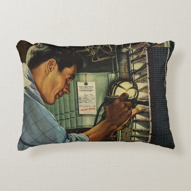 Stromverteiler für Vintage Unternehmen Dekokissen (Vorderseite)