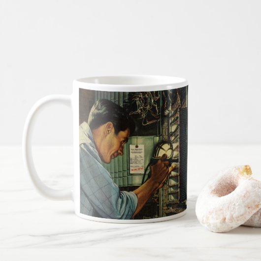 Stromverteiler für Vintage Unternehmen Kaffeetasse (Mit Donut)