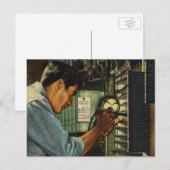 Stromverteiler für Vintage Unternehmen Postkarte (Vorne/Hinten)
