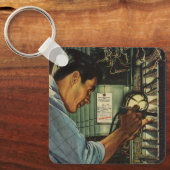 Stromverteiler für Vintage Unternehmen Schlüsselanhänger (Vorderseite)