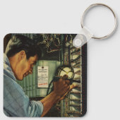 Stromverteiler für Vintage Unternehmen Schlüsselanhänger (Rückseite)