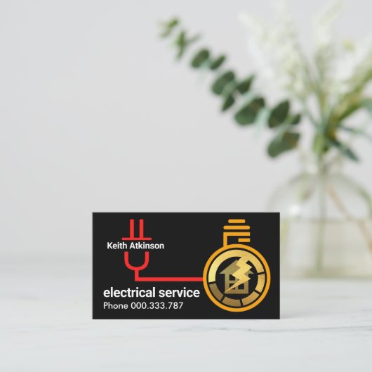 Stromverteiler Visitenkarte (Stehend Vorderseite)