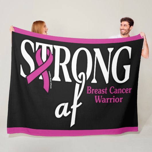 STRONG af...Brustkrebs Fleecedecke (Beispiel)