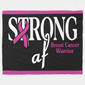 STRONG af...Brustkrebs Fleecedecke (Vorderseite (Horizontal))