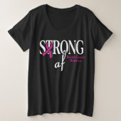 STRONG af.. Brustkrebs Große Größe T-Shirt (Design vorne)