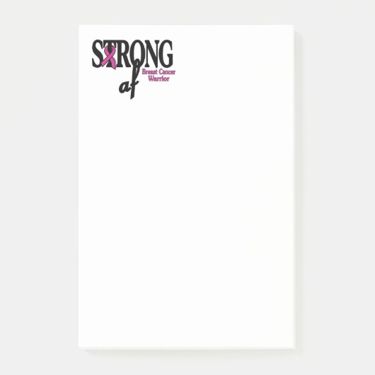 STRONG af.. Brustkrebs Post-it Klebezettel (Vorderseite)
