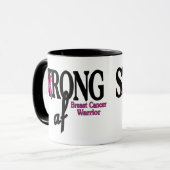 STRONG af.. Brustkrebs Tasse (Vorderseite Links)