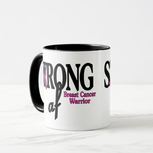STRONG af.. Brustkrebs Tasse (Vorderseite Links)