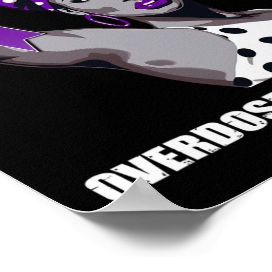 Strong Afro Mom Overdose Awareness Poster (Ecke)