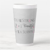 Strong and Beautiful | Brustkrebserkrankung Milchtasse (Vorderseite)