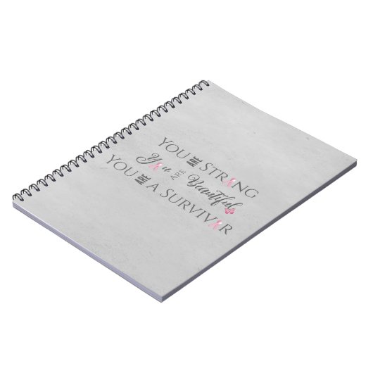 Strong and Beautiful | Brustkrebserkrankung Notizblock (Linke Seite)