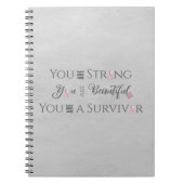 Strong and Beautiful | Brustkrebserkrankung Notizblock (Vorderseite)