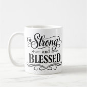 Strong and Blessed Inspirational Coffee Mug Kaffeetasse (Links)