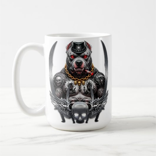 Strong and brave pit bull kaffeetasse (Links)