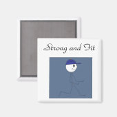 Strong and Fit Magnet (Vorderseite/Rückseite)