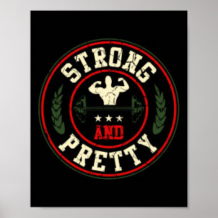Strong and Hübsch Gym Workout Bodybuilding Barbell Poster