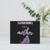 Strong As A Mother Feiertagspostkarte (Stehend Vorderseite)