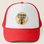 Strong as a Mother – Feminine Power Design Truckerkappe (Vorderseite)