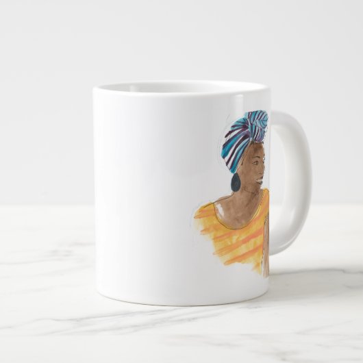 Strong & Beautiful Jumbo-Tasse (Vorderseite Rechts)