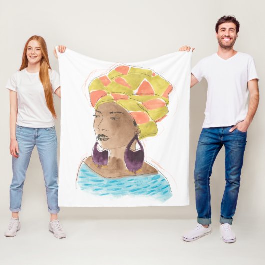 Strong & Beautiful Lady Fleecedecke (Beispiel)