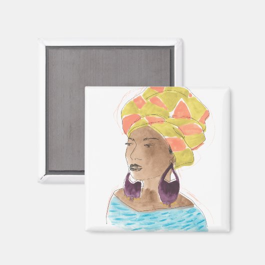 Strong & Beautiful Lady Magnet (Vorderseite/Rückseite)