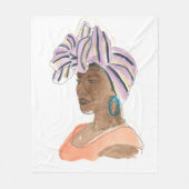 Strong & Beautiful Woman Fleecedecke (Vorderseite)