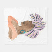 Strong & Beautiful Woman Fleecedecke (Vorderseite (Horizontal))