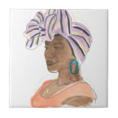 Strong & Beautiful Woman Fliese (Vorderseite)