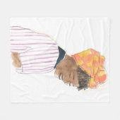 Strong & Beautiful Woman Lächeln Fleecedecke (Vorderseite (Horizontal))