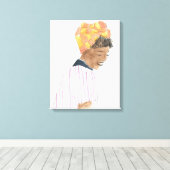 Strong & Beautiful Woman Lächeln Leinwanddruck (Insitu (Holzboden))