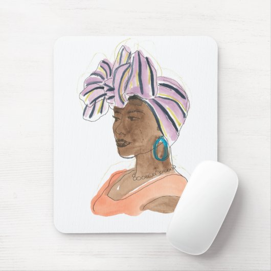 Strong & Beautiful Woman Mousepad (Mit Mouse)