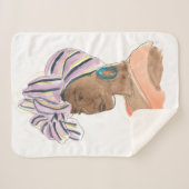 Strong & Beautiful Woman Sherpadecke (Vorderseite (Horizontal))