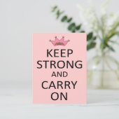 Strong behalt und Carry On Postkarte (Stehend Vorderseite)