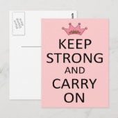Strong behalt und Carry On Postkarte (Vorne/Hinten)