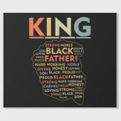 Strong Black King African American Natural Afro Geschenkpapier (Flach)