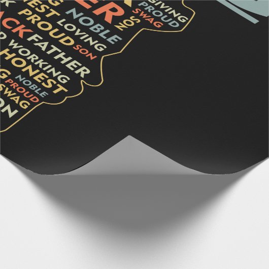 Strong Black King African American Natural Afro Geschenkpapier (Ecke)