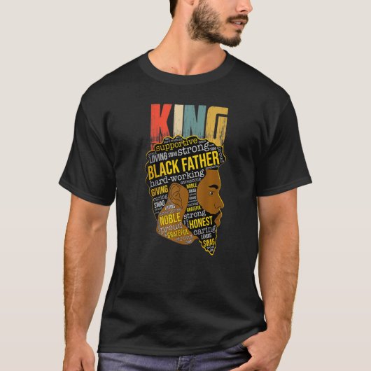 Strong Black King African American Natural Afro T-Shirt (Vorderseite)