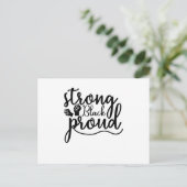 Strong Black Proud Postkarte (Stehend Vorderseite)