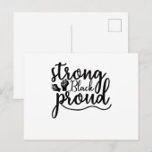 Strong Black Proud Postkarte (Vorne/Hinten)