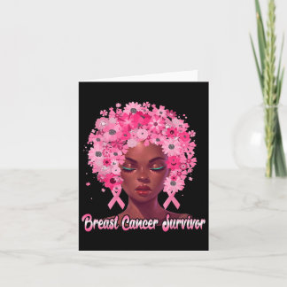 Strong Black Queen Survivor Breast Cancer Awarenes Karte
