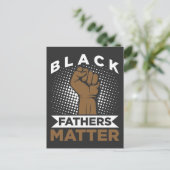 Strong Black Vater Matter Black History Afro Vater Postkarte (Stehend Vorderseite)