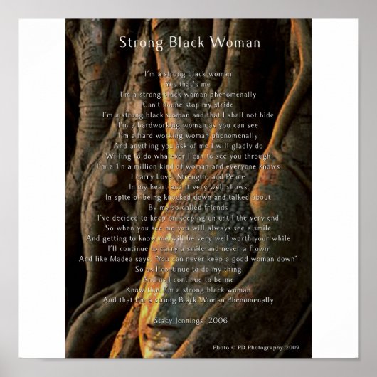 Strong Black Woman Poster (Vorne)