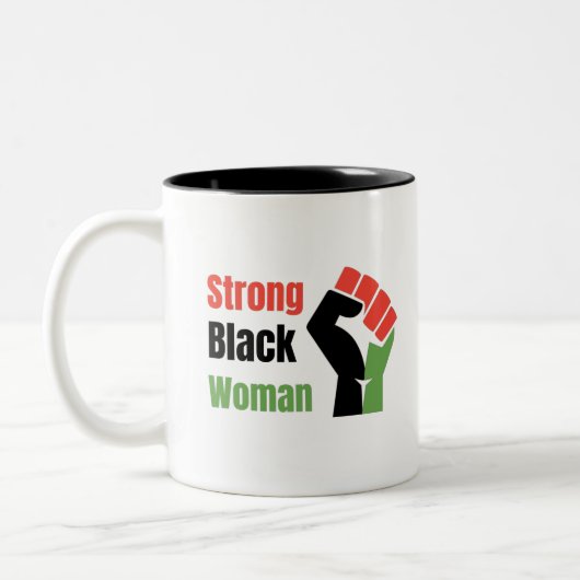 Strong Black Woman Zweifarbige Tasse (Links)