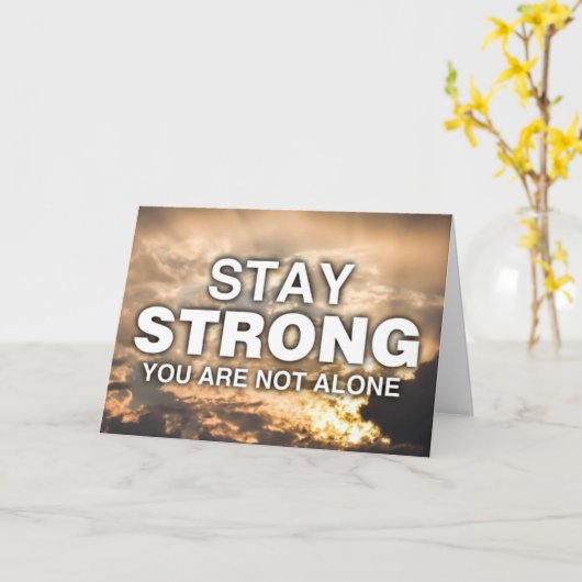 Strong bleibe - Support Karte (Gelbe Blume)