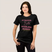Strong Bold Fearless Woman Tri-Blend Shirt (Vorderseite voll)
