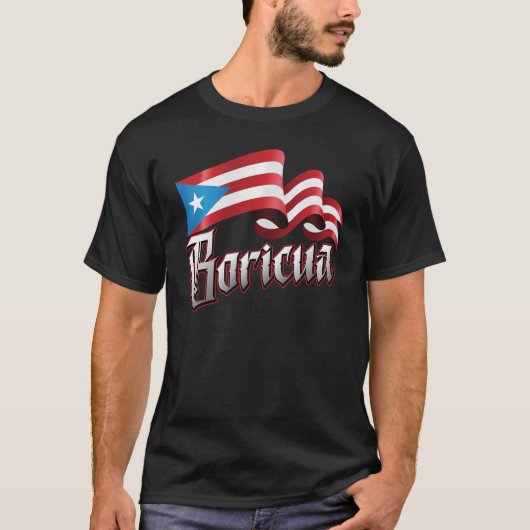 Strong Boricua stolz T-Shirt (Vorderseite)