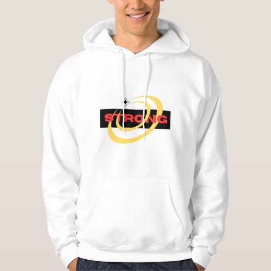 Strong – built with courage design hoodie (Vorderseite)
