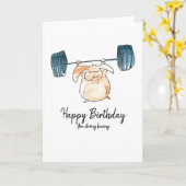 Strong Bunny Birthday Card Karte (Gelbe Blume)