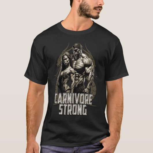 Strong Carnivore Couple in the Gym T-Shirt (Vorderseite)