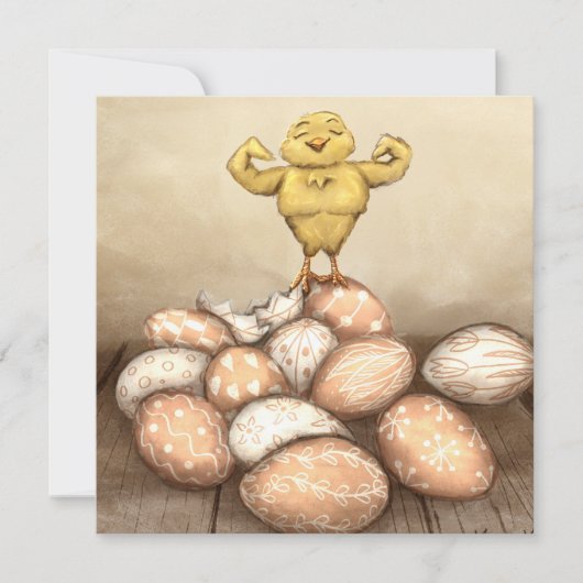 Strong Chick Card Dankeskarte (Vorderseite)